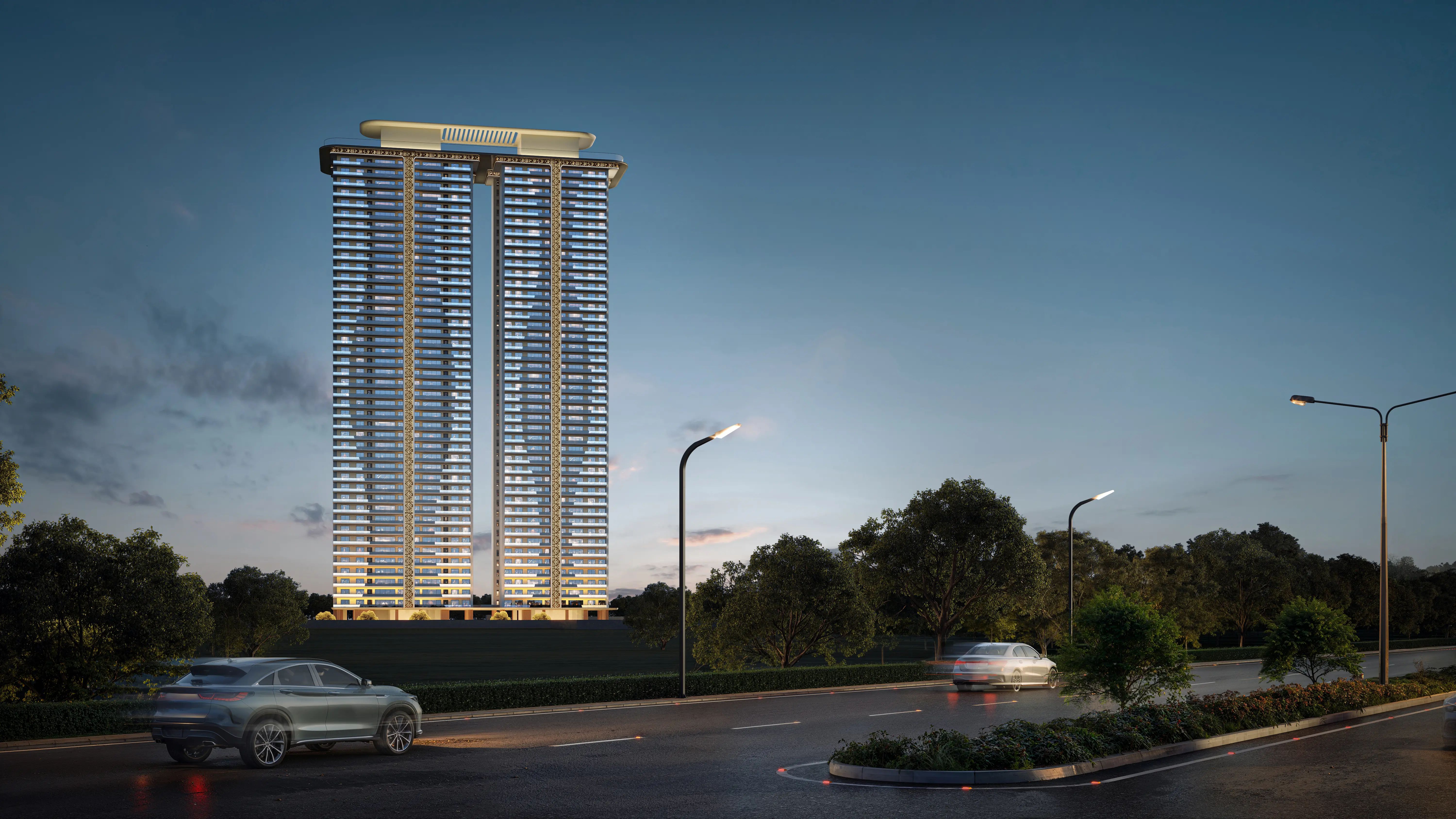 AIPL Riviera Lake City — lakefront tower render, Sector 103 Dwarka Expressway