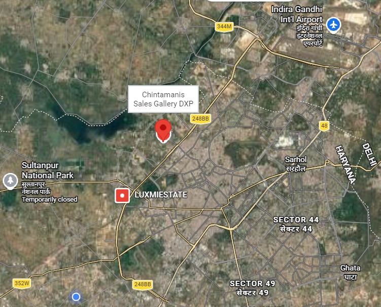 Chintamanis Sector 103 location map — Dwarka Expressway, Gurugram