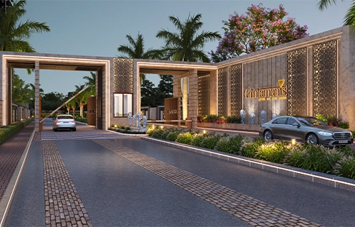 Chintamanis Sector 103 — gate entrance at night